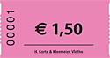 Eintrittskarte 30 x 80 mm