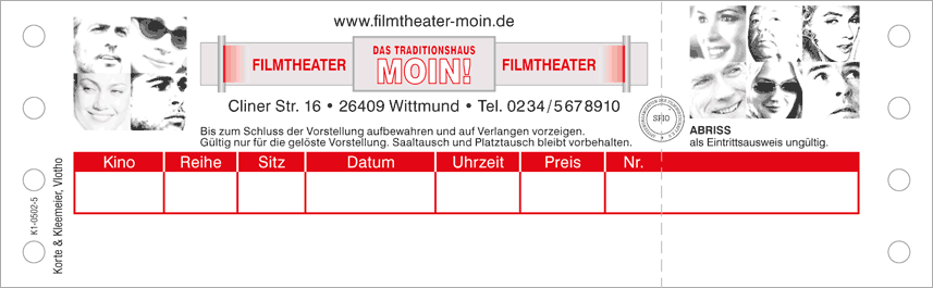 Matrixkarten Format 165 × 50,8 mm (2")